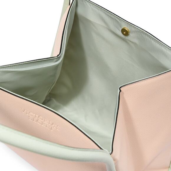 Victoria's Secret Daring Tote Pale Pink & Green Piping NWT - Picture 4 of 5